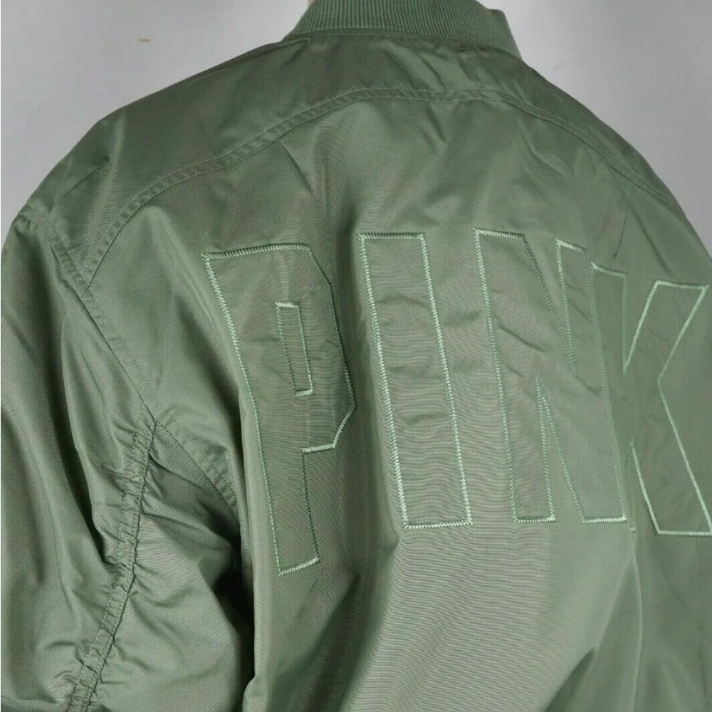 *Victoria secret Pink* olive green Bomber jacket brand new oversized look
